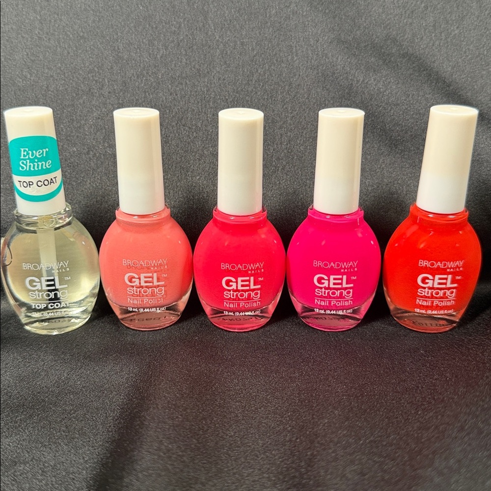 5 brand new Broadway Gel Strong Nail Polish in different shades - Picture 2 of 9